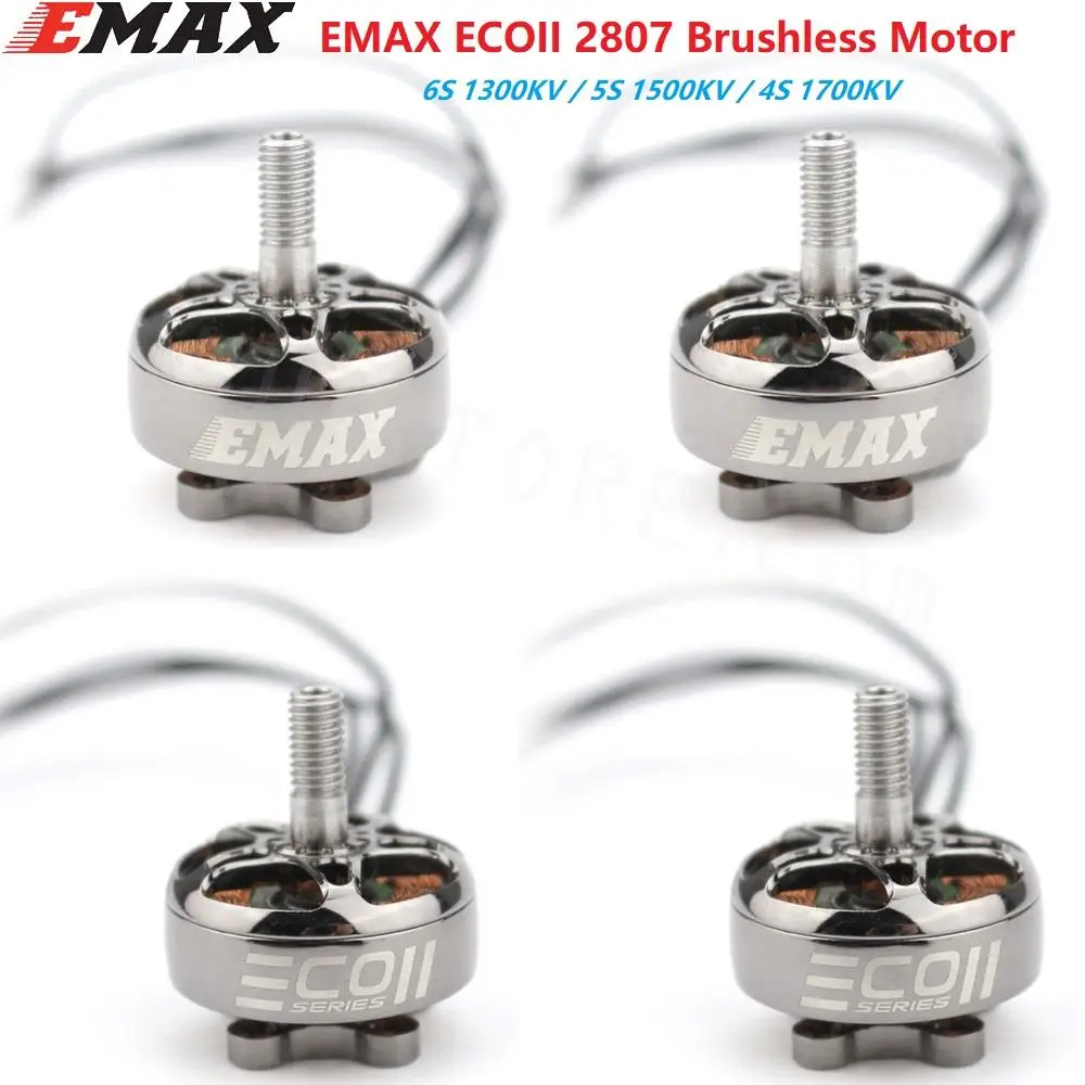 EMAX ECOII 2807 6S 1300KV 5S 1500KV 4S 1700KV бесщеточный двигатель для Радиоуправляемый гоночный