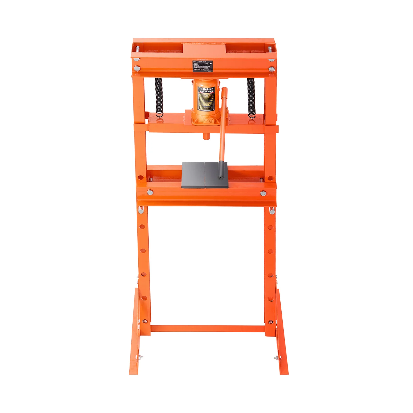 SucceBuy Presse hydraulique pour magasin de 20 tonnes, presse réglable pour sol de garage avec plaques et soupape de surpression pour magasin professionnel de garage