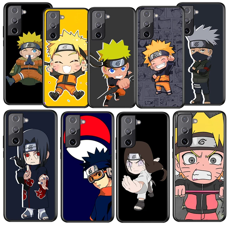 Anime Cute NARUTO Boy For Samsung Galaxy S22 S21 S20 Ultra Plus Pro S10 S9 S8 S7 4G 5G Soft Black Phone Case Cover Funda Coque |