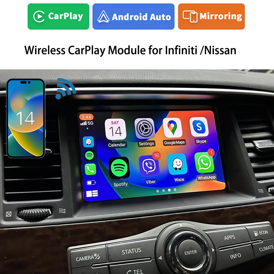 iCarPlay for Nissan Navara Qashqai Pathfinder Factory Navigation Apple