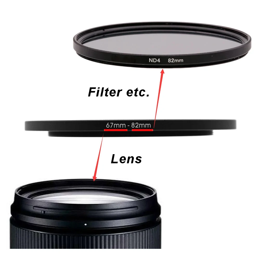 Anello Adattatore Step-Up In Alluminio Da 52 Mm A 58 Mm Per Obiettivi E Filtri - Digital HD, Made In Italy, Qualità Anodizzata