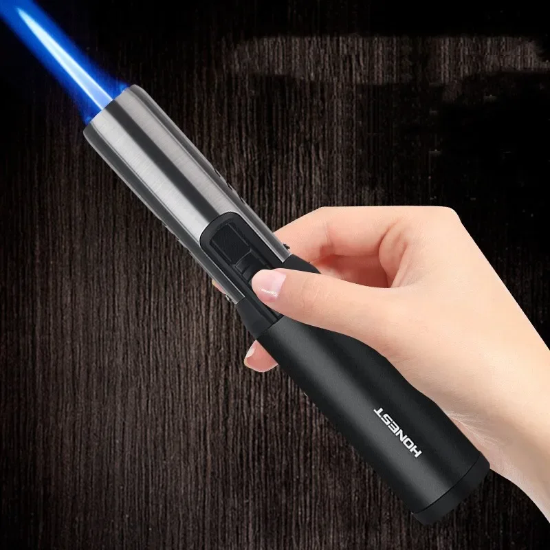 

HONEST New Metal Windproof Direct Flame Gas Lighter Portable Turbo Torch Igniter Kitchen Outdoor Camping BBQ Lighter