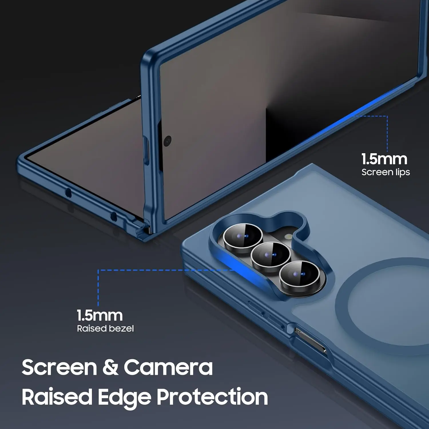 Sleek Magnetic Slim Translucent Matte Case with Soft Bumper