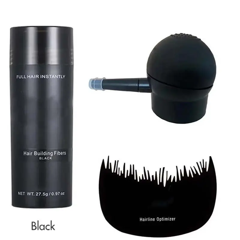Volume Thickening Hair Fiber Spray Head Comb Hair Powder 3 Piece Hairline Powder Pretty Wig Spray Natural Volume Light Odorless