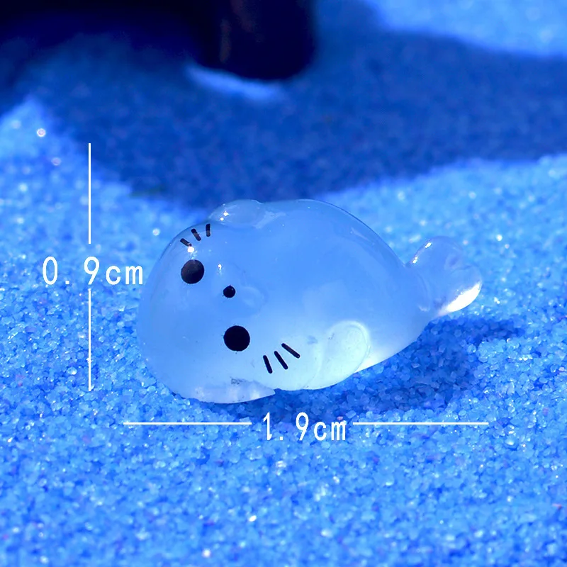 FEXIA 50 Pcs Glow In The Dark Ocean Resin Animals - Mini Sea Creatures For Aquarium Decor DIY