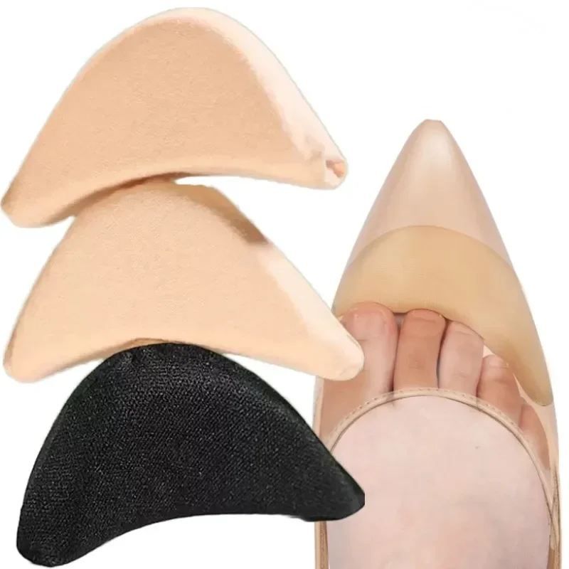 2/6pcs Women High Heels Toe Plug Sponge Forefoot Insert Adjustment Size Insoles Pain Relief Shoe Pads Reduce Shoe Size Filler
