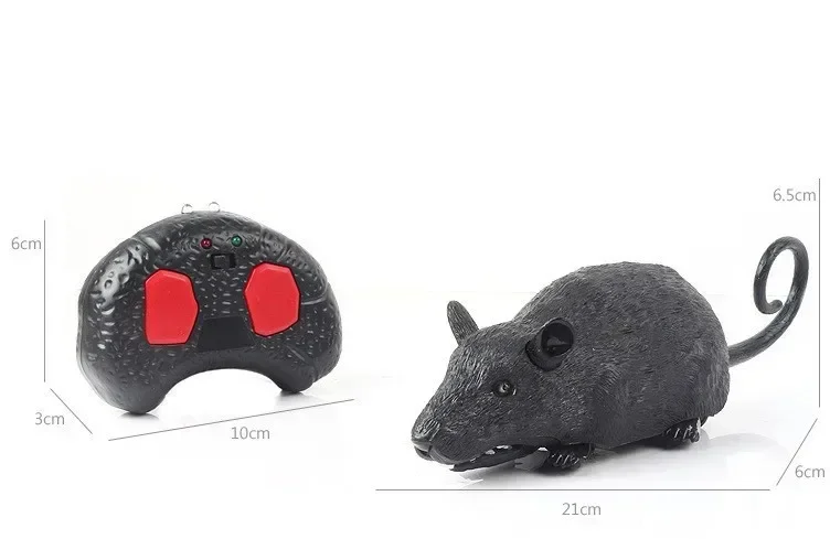 [Funny] Electronic pet Remote Control RC simulation light flash Mouse toy model Tricky prank Scary robotic insect animal Toy 5