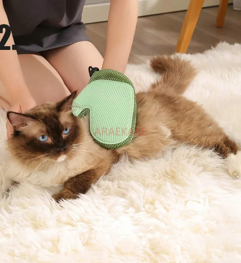 Masking cat gloves, pet hair removal comb, dog hair removal tool, cat products, bathing, cleaning, set