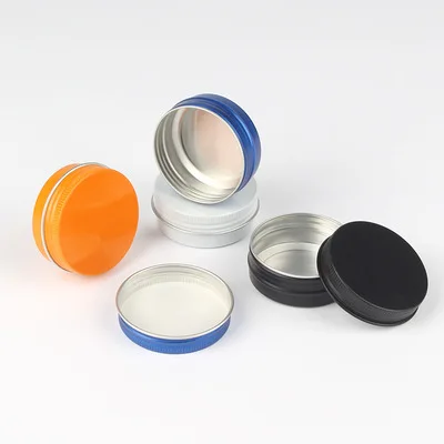 

Empty Aluminum Jar Sample Packaging Cosmetic Bottle Metal Tin Refillable Cream Containers Screw Cap Pot Ointment Box 50pcs