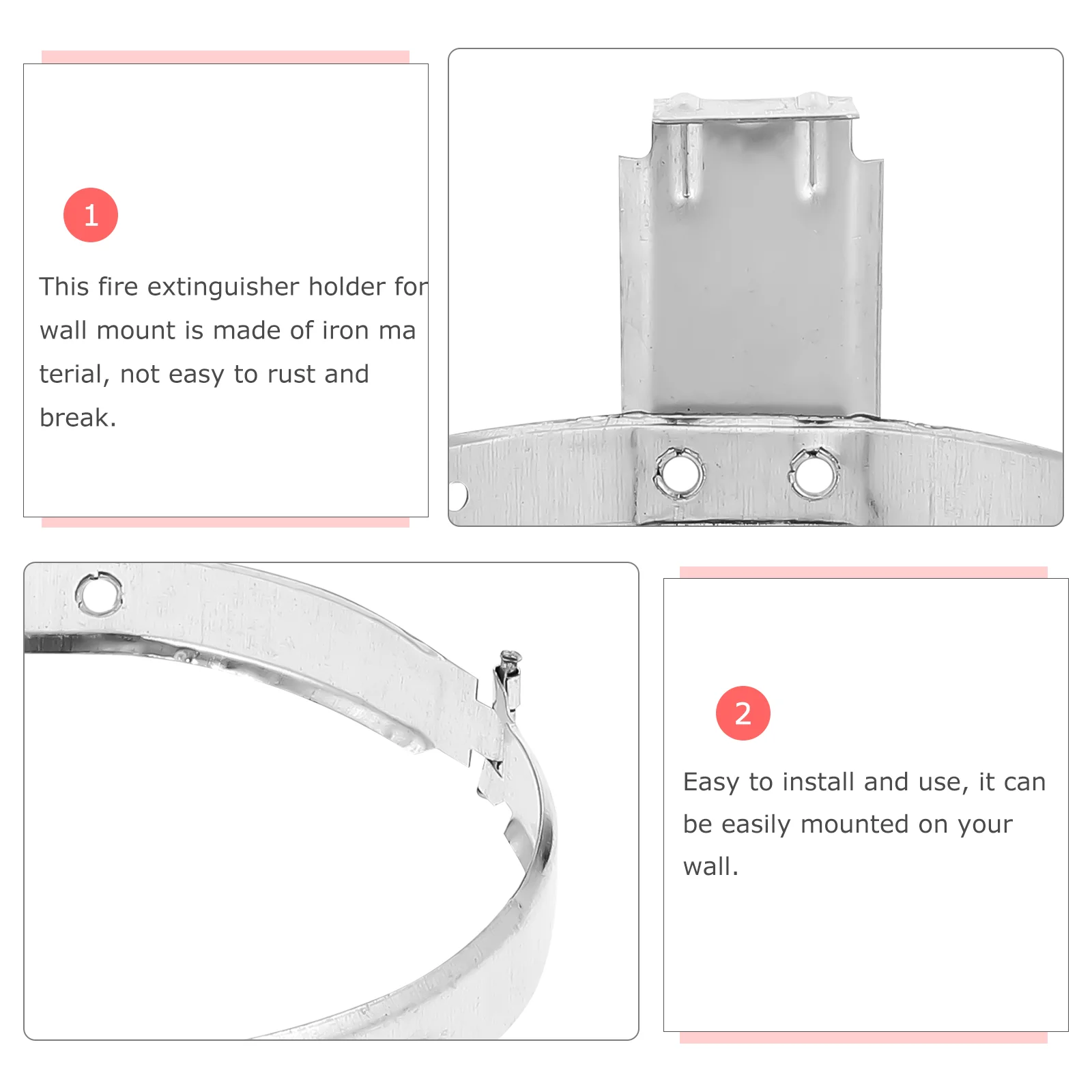 2 Pcs Fire Extinguisher Bracket Holder Mount Iron Shelf Rear Racks Accessories Fire Extinguisher Stand Truck Bracket
