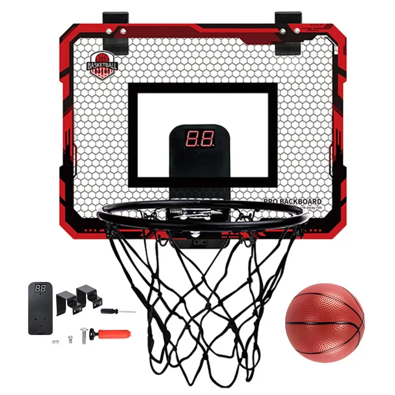 Kids Mini Basketball Hoop With Electronic Scoreboard Ball Sport Backboard Outdoor Indoor Excersise Accessory Funny Game Toys view 5