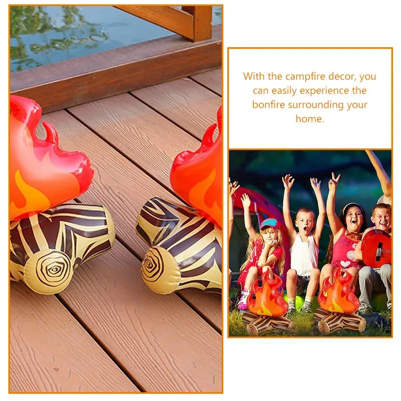 Inflatable PVC Bonfire Yard Decoration for Camping Party