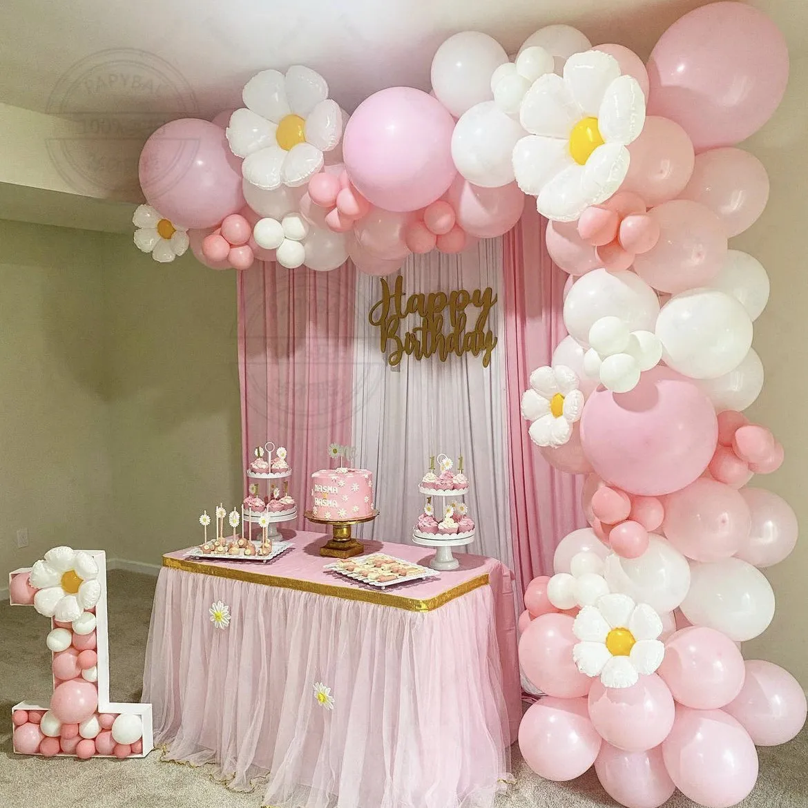Balloon Garland Arch Kit Baby Pink And White - 116pcs Mixed Sizes (18...