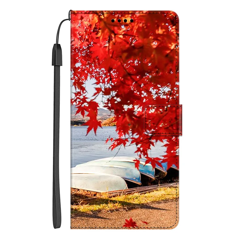 Luxury Leather Magnetic Wallet Phone Cover with Card Slot and Flip Design