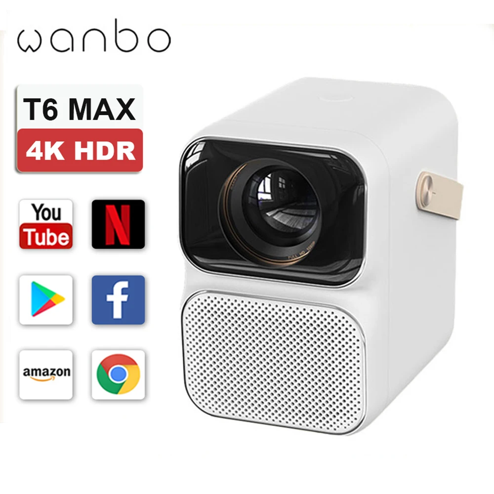 Мини-проектор Wanbo T6 MAX, 4K, 1080P, Androi...
