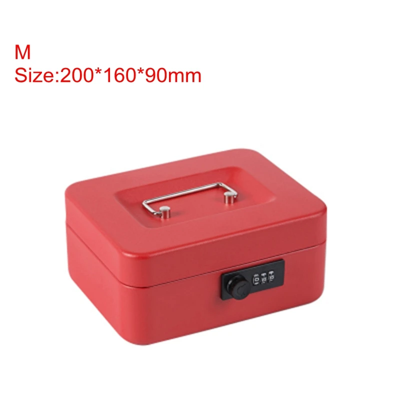 Password Lock Metal Portable Jewelry & Watch Accessories Safety Box Compartment Tray Password Lock Security Box M 1