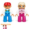 Big Building Blocks Family Police Education Compatible with DuploED Figures Farm Action Figures Character Toys For Children Baby 6