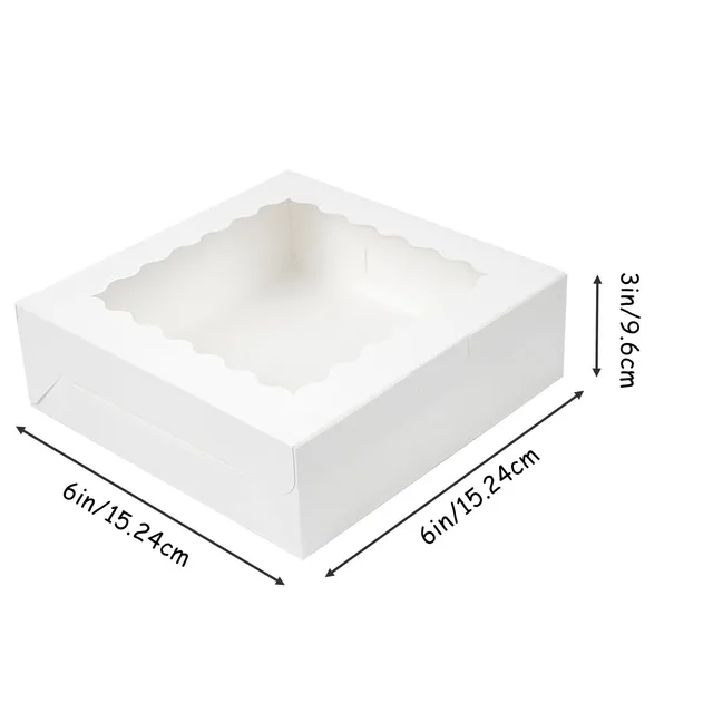 Multi-Piece Cookie Boxes with Window – White Treat & Pastry Boxes 2