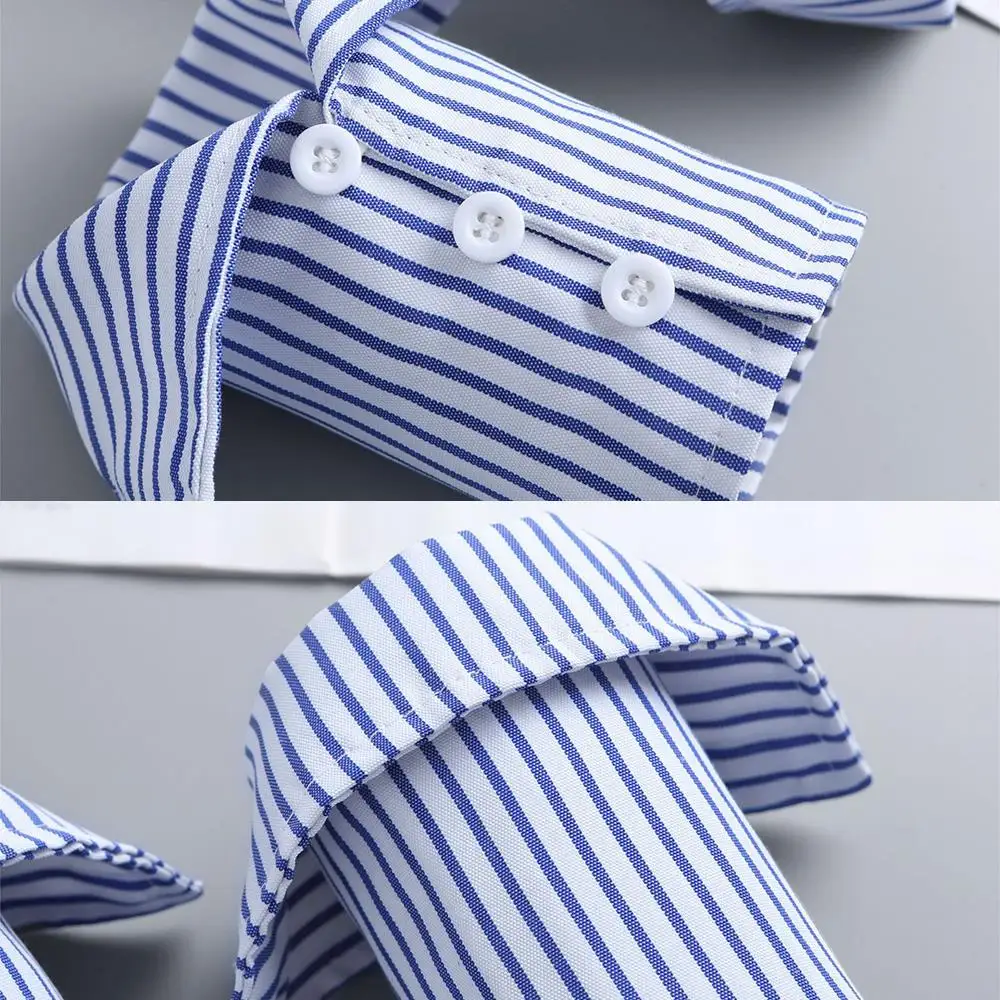 Korean Simple Stripe Fake Sleeves Suit Shirt Sweater Decorative Sleeve Cuffs Detachable Flip Cuff Autumn Winter Hand Wrist Cuffs
