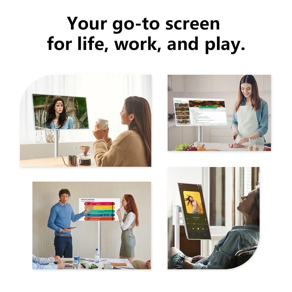 21.5" StandbyMe Portable Monitor Smart TV with Incell Touch Screen 1080P Rotation Monitor Android 12.0,Built-in Battery