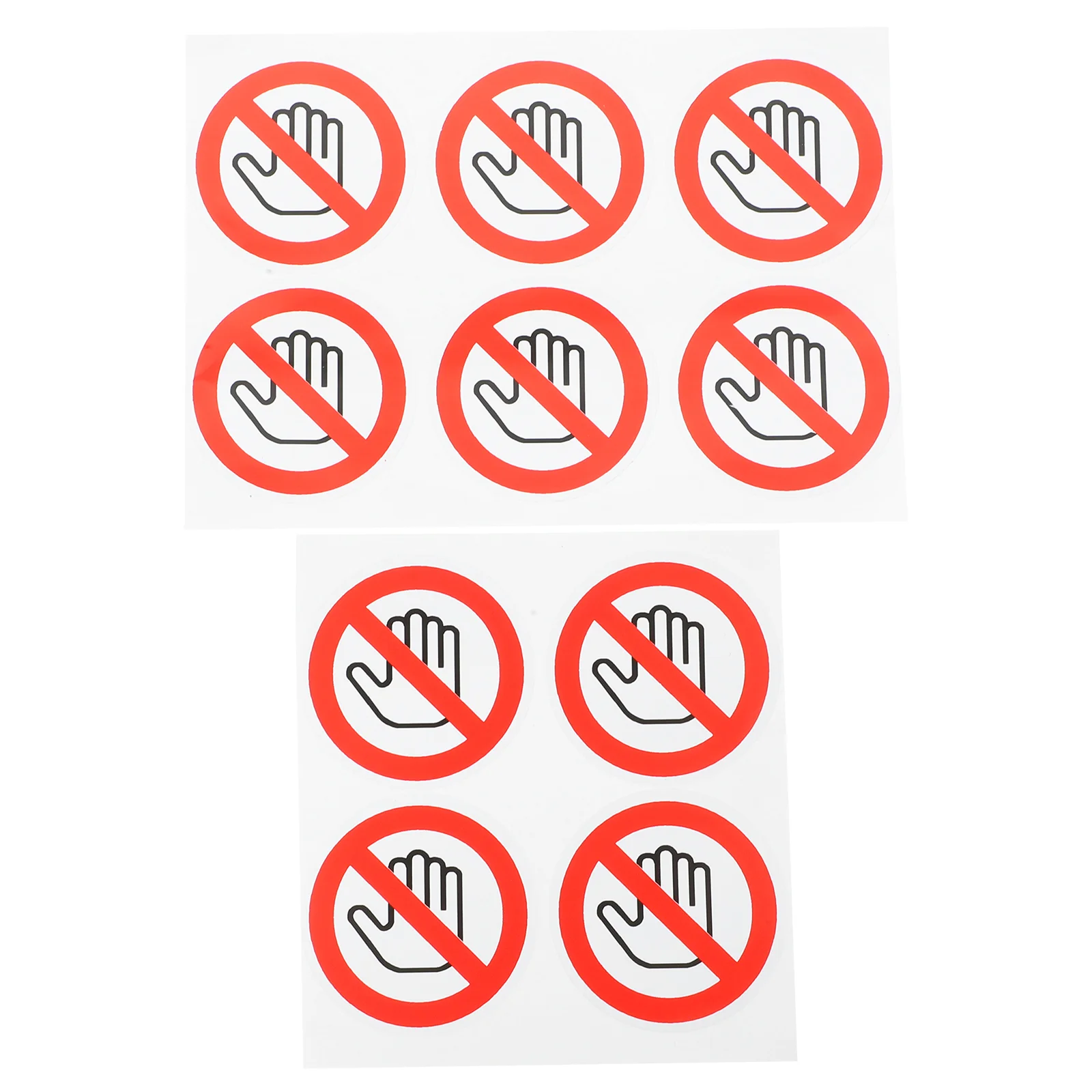 10pcs Do Not Touch Sticker Do Not Use Hand Signs Self Adhesive Decal No Touch Sign