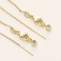 Gold Plated Adjustable Chains for DIY Necklace Jewelry Making (14K gold 02)