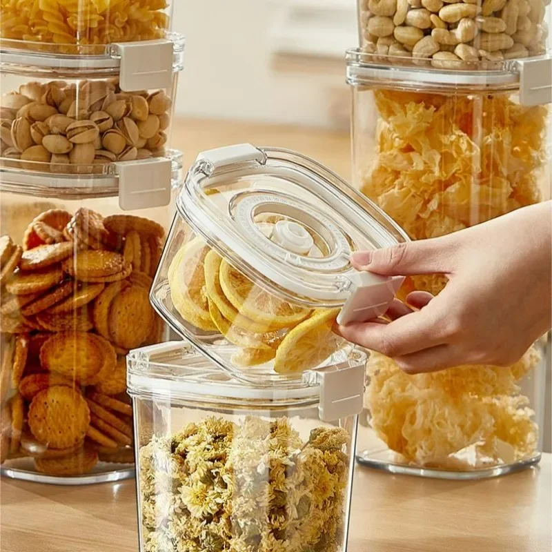 Vacuum Sealed Tank Food Keep-Fresh Moisture-proof Sealed Jars Box Grain Storage Container Kitchen Transparent Vacuum Pump Tank 3