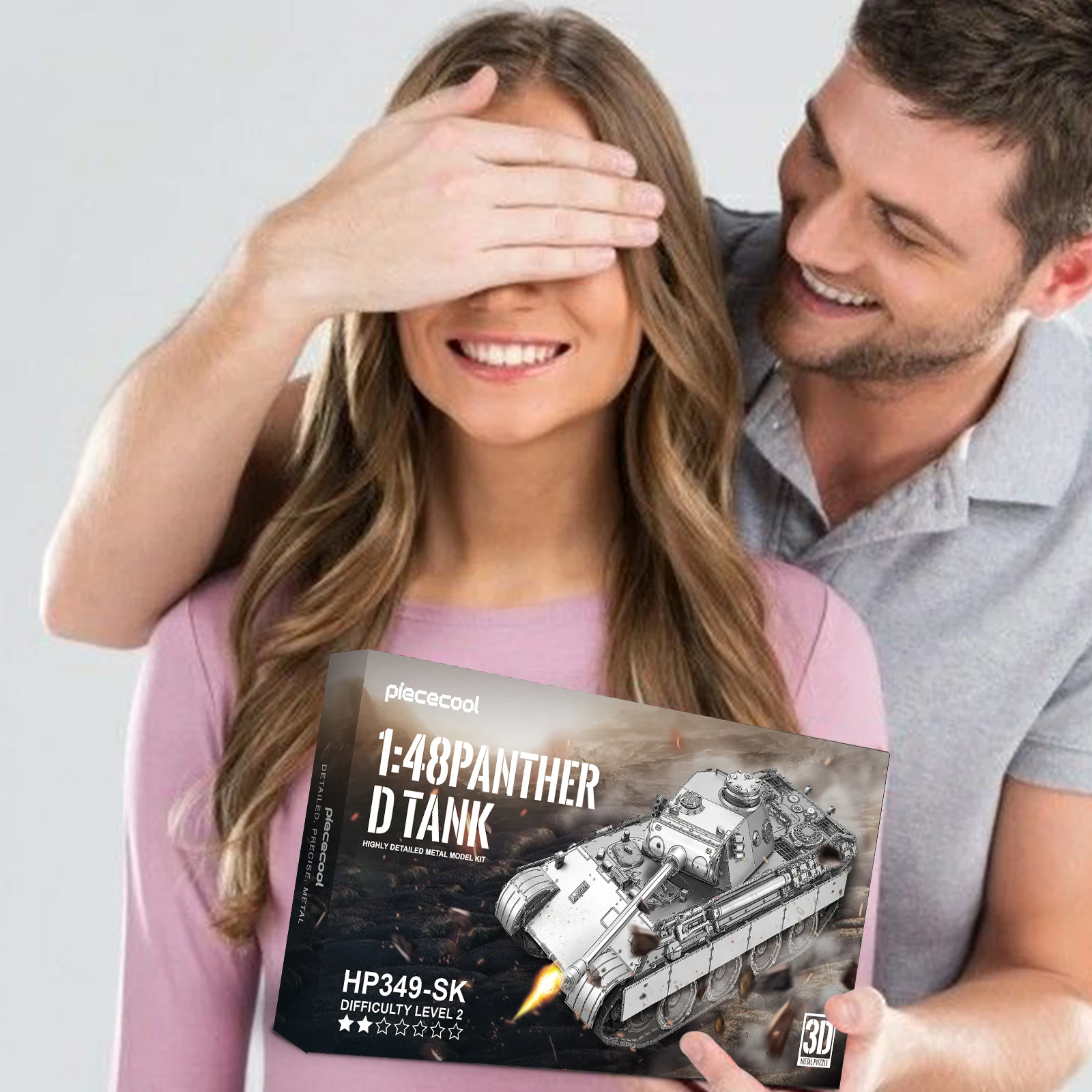 Casse Tete Piececool 3D Metal Puzzle - 1:48 Panther D Tank Model