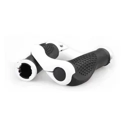 Ergonomic Anti-Skid Bicycle Handlebar Grips with Lock-On Design (Black White)