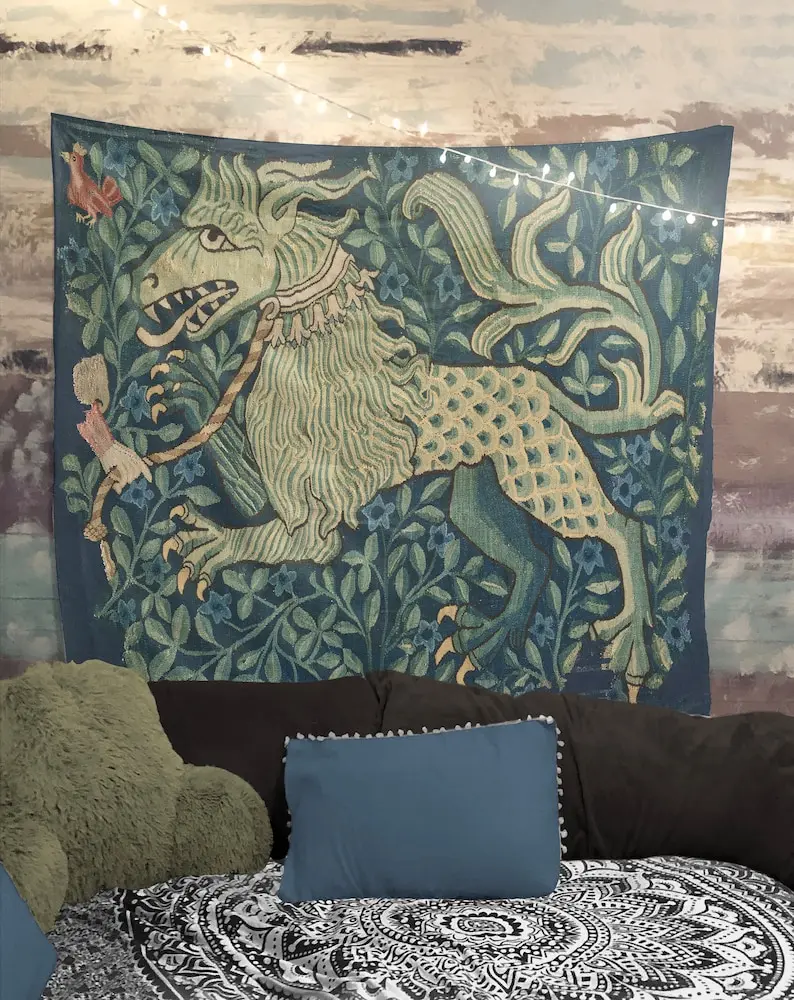 Fantastical Beast Medieval Tapestry Printed Tapestry Decorations