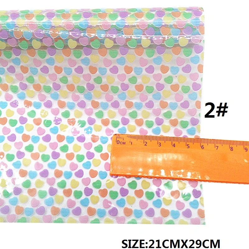 Sewing & Fiber Candy Hearts Printed Transparent See Through JELLY