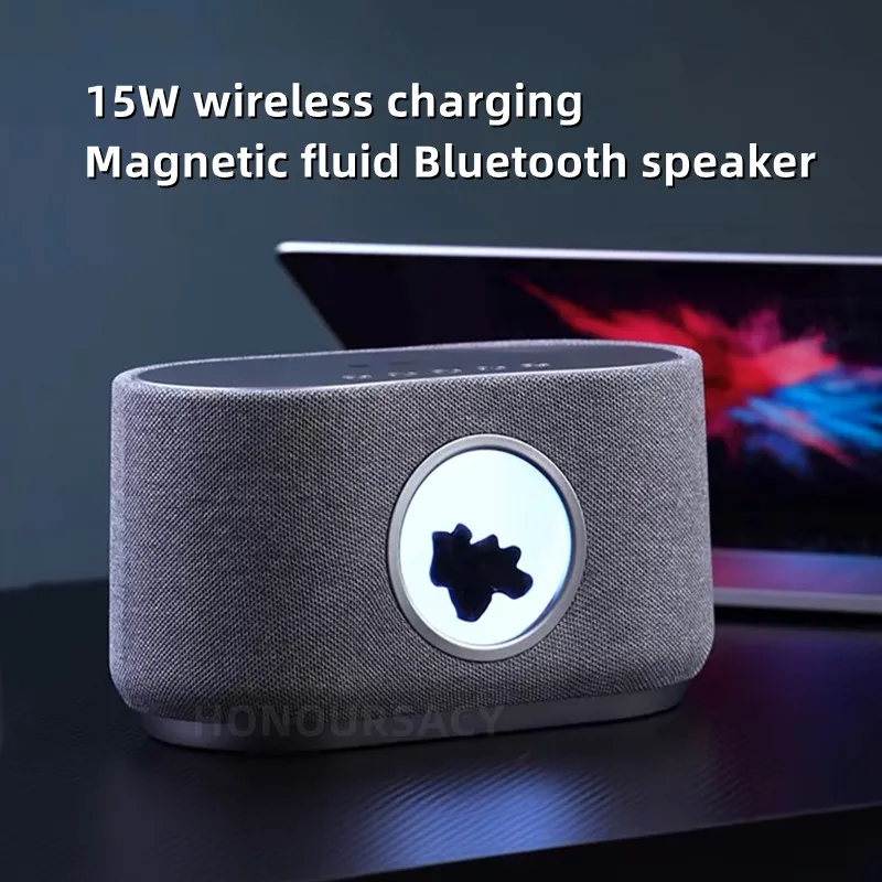 

Феррофлюид колонки с визуализацией музыки Bluetooth 5.1 беспроводной магнитный жидкий динамик 15 Вт Беспроводная зарядка звуковая панель