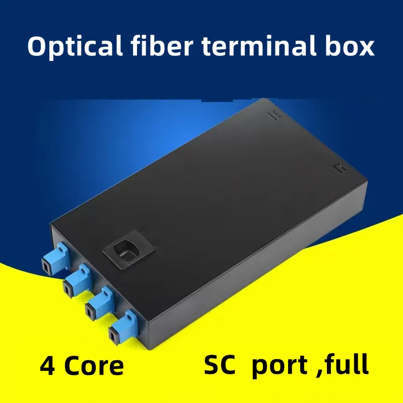 SC terminal box 4-port full-equipped large head 4-way table type optical fiber terminal fusion box including pigtail