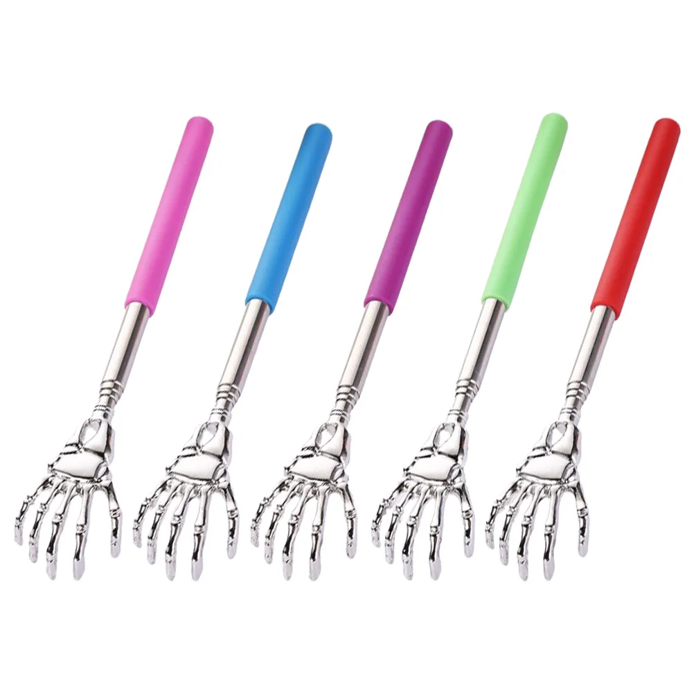 

5 Pcs Tickle Scratcher Back Scratching Tool Manual Portable Soft Rubber Extendable