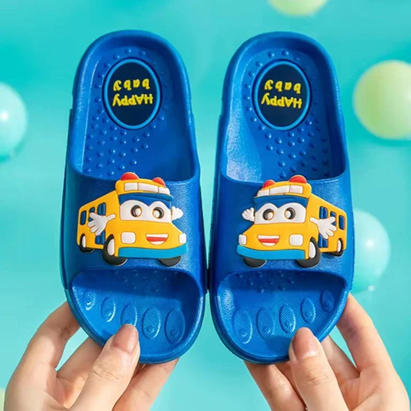 New Home Slippers Summer Children Cartoon Soft Shoes Boys Bathroom Girls Slippers Sandals Toddler Non Slip Beach Shoes Baby