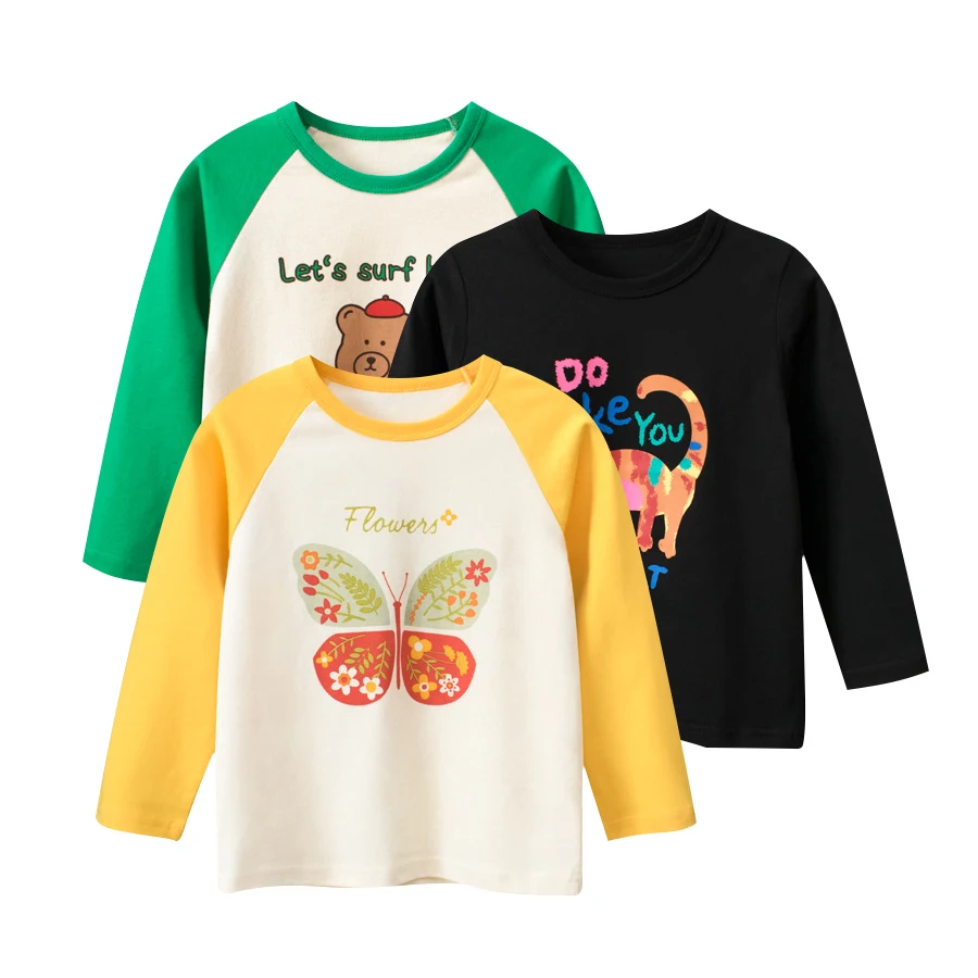 

Toddler Boys Girls Clothes Kids Autumn Fashion Cotton Long Sleeve T-shirt Tops Casual Children Clothing for 2 3 4 5 6 7 8 Years