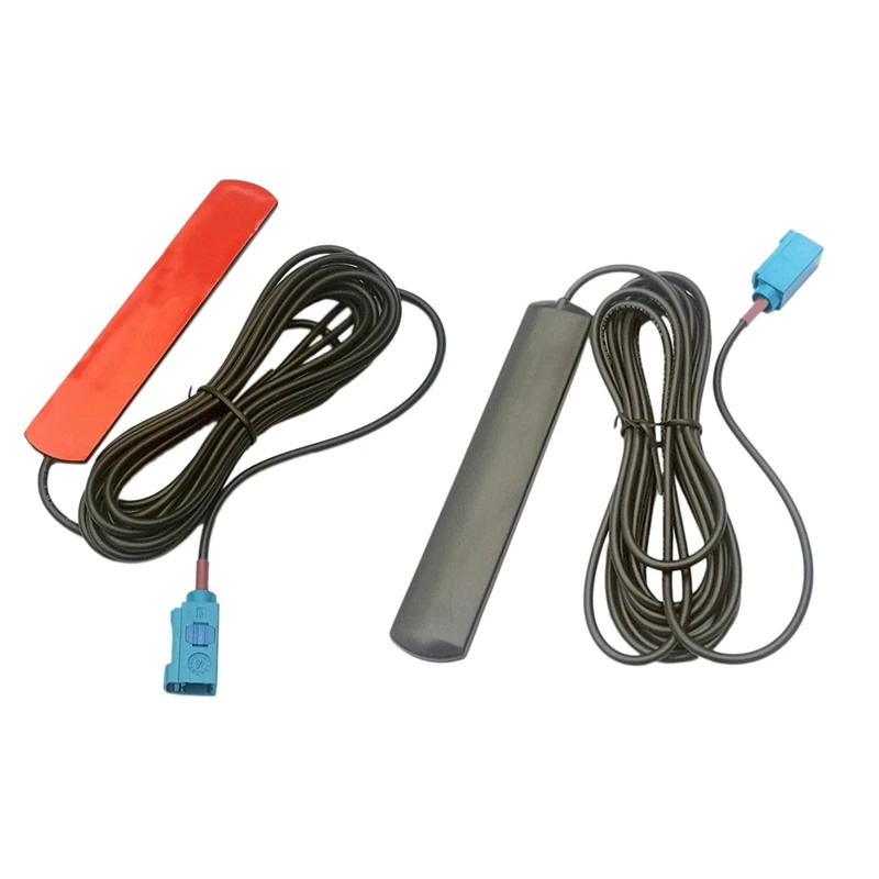 2Pcs For Bmw Cic Nbt Evo Combox Tcu Mulf Bluetooth Wifi Gsm 3G Fakra Antenna Air - 3 Meter Black & 1.5 Meter Red