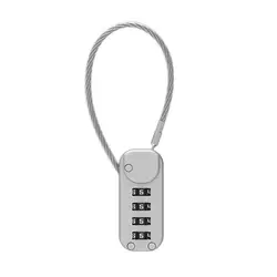 Compact Zinc Alloy Combination Padlock for Travel and Anti-Theft Security (Grey)
