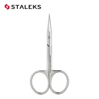 STALEKS SC-31-1 Russian Nail Cuticle Scissors Stainless Steel Eyebrow Trim Nose Hair High Quality Makeup Scissors Manicure Tools 1