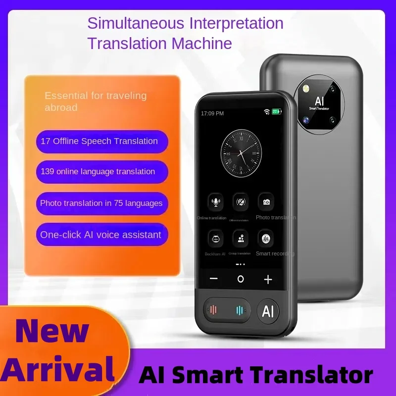 Voice translator language translator Smart AI Voice Assistant Accurate Translator Support Multi 139 Languages 3D Touch Screen Photo Offline Record Fast Translation
