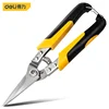 Deli 8.5 Inch Industrial Scissors Cutter Metal Scissors Straight Curved Blade Keel Scissors Multifunction Household Hand Tools 1