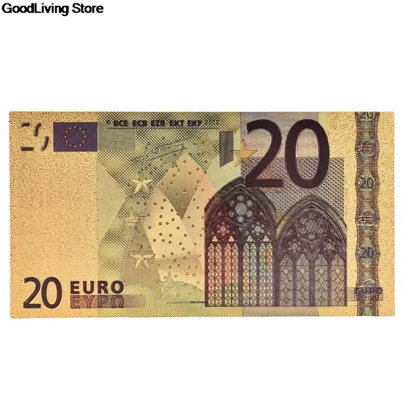 3/4/5/7/8/10pcs fake money EUR Gold Banknotes 24K Gold Fake Paper Money for Collection Euro Banknote Sets 11Style fake money prop toy,gold plated banknote,euro banknote crafts,commemorative banknotes