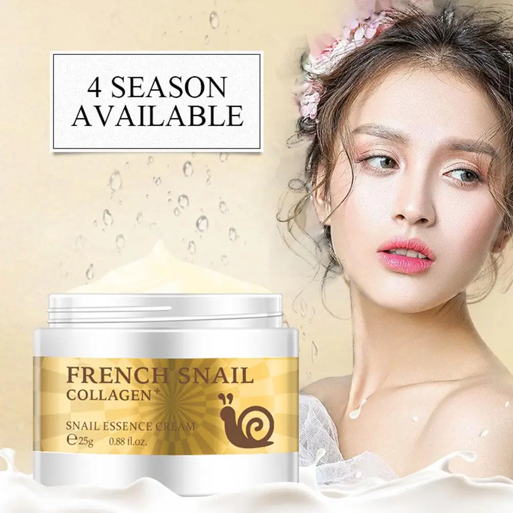 

Snail Face Cream Hyaluronic Acid Moisturizer Anti Wrinkle Aging Cream Collagen Nourishing Serum Day Cream for Face U5D1