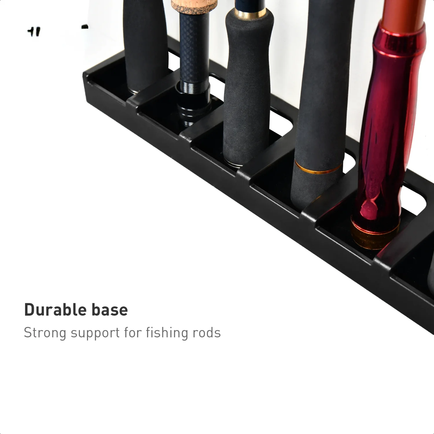 WV2 Vertical 6-Rod Rack Fishing Pole Holder Rod Holders Wall Mount Modular Garage