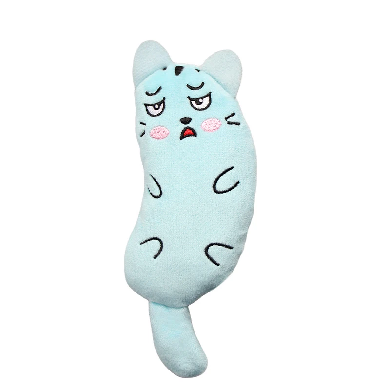 Teeth Grinding Catnip Toys Interactive Plush Cat Toy Mouse Toy Chewing Claws Thumb Bite Cat Mint For Cats Funny Little Pillow 