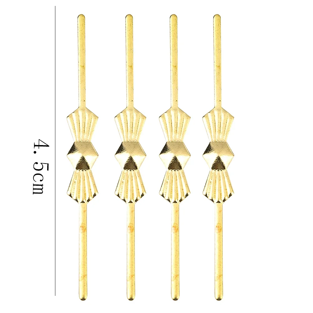 Metal Buckles Connectors Crystal Beads 100PCS Metal Bow Tie Clips Buckles Pins Fastening Crystal Bead Connector Chandelier Parts Ceiling Light Lamp Accessories 33/45mm