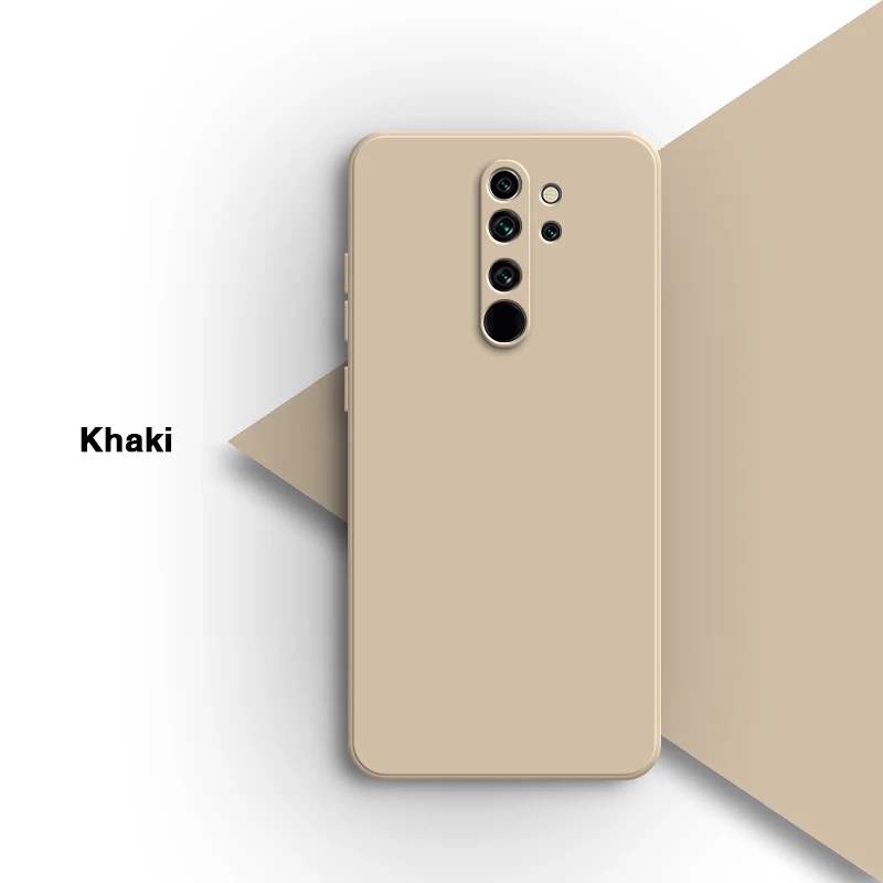 Enhanced Liquid Silicone Soft Candy Square Phone Case - Original Design with Internal Flocking Back Cover