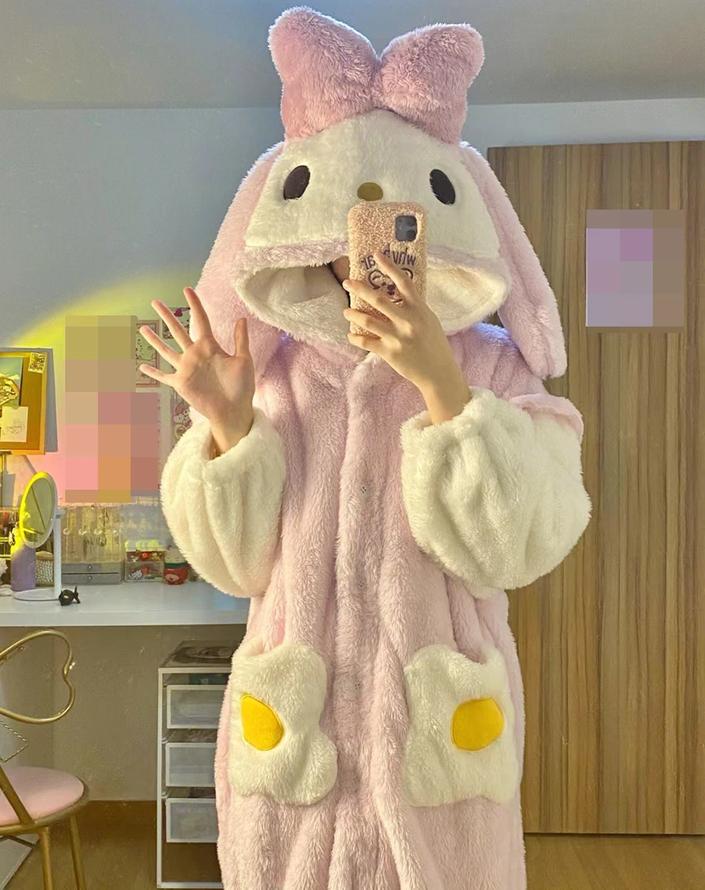 Long Robe Nightdress Thicken Fluffy Pajamas Adult Sleepwear Homewear Flannel Oversized Fancy Nightgown Women Halloween Costumes
