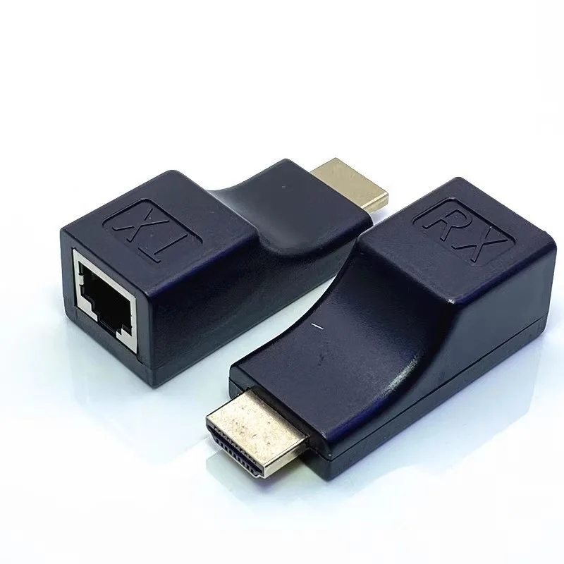 1쌍 HDMI to RJ45 어댑터 컨버터 연장기 RJ45 포트 네트워크 30M to RJ45 Over CAT5e / 6 UTP LAN 연장 케이블 어댑터