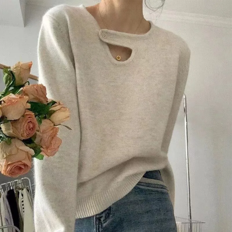 Women Autumn Winter Loose Knit Sweater